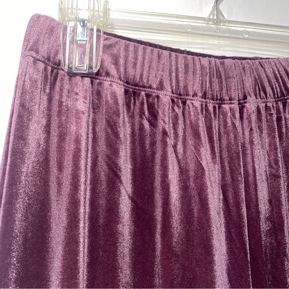 Zenana Velvet Wide Leg Pants Medium - Picture 3 of 7